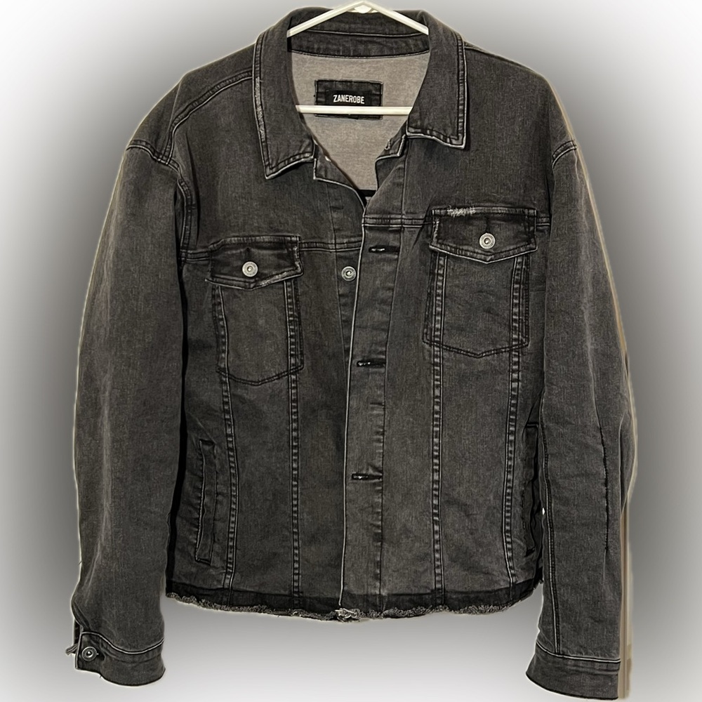 ZANEROBE Men's Vintage Black Snitch Denim Jacket $179 NWT